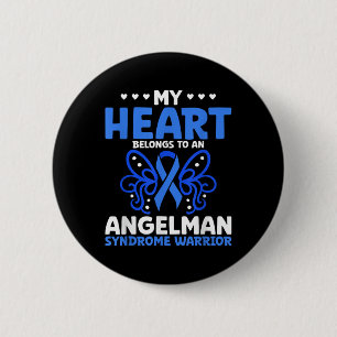 Mijn hart behoort tot het Angelman syndroom krijge Ronde Button 5,7 Cm