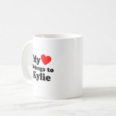 Mijn hart behoort tot het Kylie Koffiemok (Voorkant links)