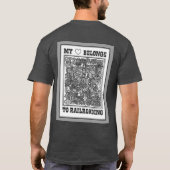 Mijn hart behoort tot het T-shirt II van de Railro (Achterkant)
