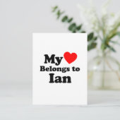 Mijn hart behoort tot Ian Briefkaart (Staand voorkant)
