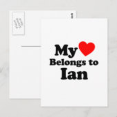Mijn hart behoort tot Ian Briefkaart (Voorkant / Achterkant)