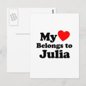 Mijn Hart behoort tot Julia Briefkaart (Voorkant / Achterkant)