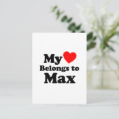 Mijn hart behoort tot Max Briefkaart (Staand voorkant)