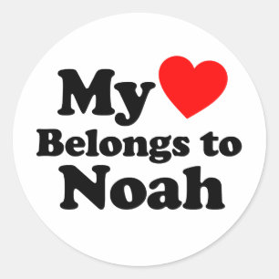 Mijn hart behoort tot Noah Ronde Sticker