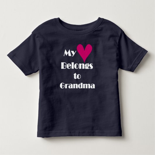 Mijn hart behoort tot oma kinder shirts (Voorkant)