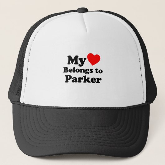 Mijn hart behoort tot Parker Trucker Pet (Voorkant)