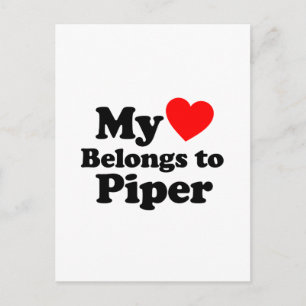 Mijn hart behoort tot Piper Briefkaart