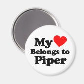 Mijn hart behoort tot Piper Magneet (Voorkant / Achterkant)
