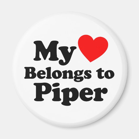 Mijn hart behoort tot Piper Magneet (Voorkant)