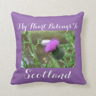 "Mijn hart behoort tot Schotland" Thistle Pillow Kussen