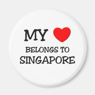 Mijn hart behoort tot SINGAPORE Magneet