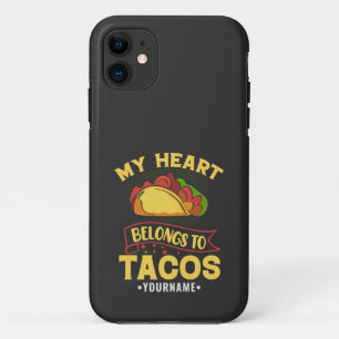 Mijn hart behoort tot Tacos iPhone 11 Hoesje