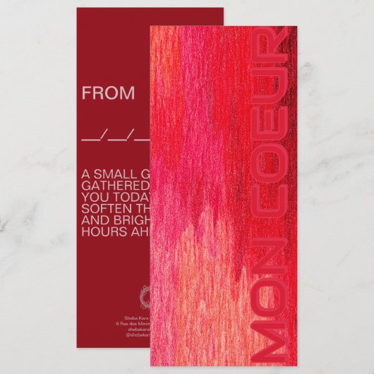 Mijn Hart Berichtkaart Kaart (Voorkant / Achterkant)