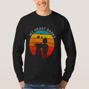 Mijn-Hart-Blaf Honden Liefde Hond Liefde Ziel Hond T-shirt