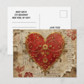 Mijn hart  briefkaart (Voorkant / Achterkant)