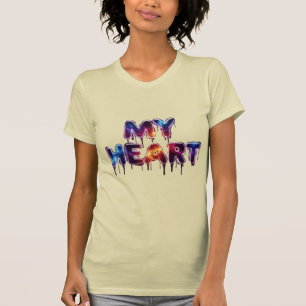 Mijn Hart – Cosmic Drip Text T-Shirt Ontwerp