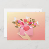 Mijn hart draaien briefkaart (Voorkant / Achterkant)