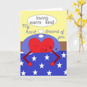 Mijn hart droomt van jou: Blank Kaart (Gele Bloem)