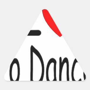 Mijn hart gaat uit naar Dance B Driehoek Sticker