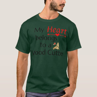 Mijn hart hoort bij een ontwerp van een houtsnoter t-shirt