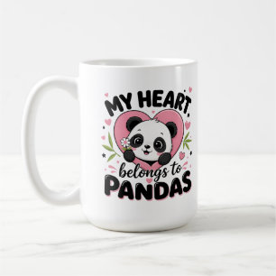 Mijn Hart Hoort Bij Panda's Schattige Panda Liefhe Koffiemok