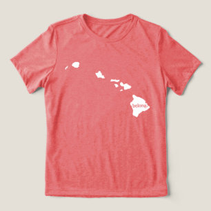 Mijn hart hoort thuis in Hawaii, State Pride Tri-Blend Shirt