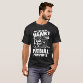 Mijn hart is geplaveid met Aus Pitbull Paw prints  T-shirt (Voorkant volledig)