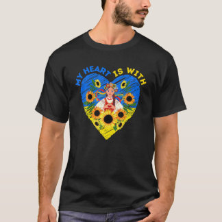 MIJN HART IS MET OEKRAÏNE, Oekraïnse Vlaggentradit T-shirt