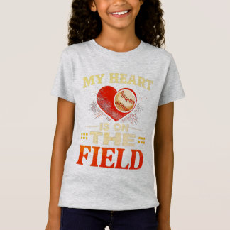 Mijn hart is op het veld t-shirt