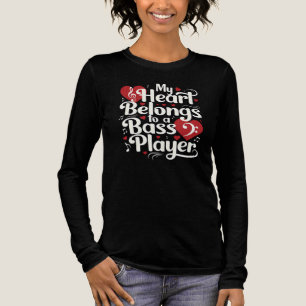 Mijn hart is van een bassist Funny Musicus Tri-Blend Shirt