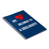Mijn hart is van een geoloog! notitieboek (Rechterzijde)