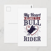 Mijn hart is van een stierrijder briefkaart (Voorkant / Achterkant)