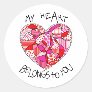 Mijn hart is van jou Hart Sticker | Rond