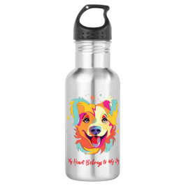 Mijn hart is van mijn huisdier waterfles