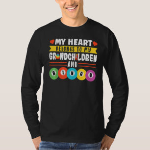 Mijn hart is van mijn kleinkinderen en Bingo T-shirt