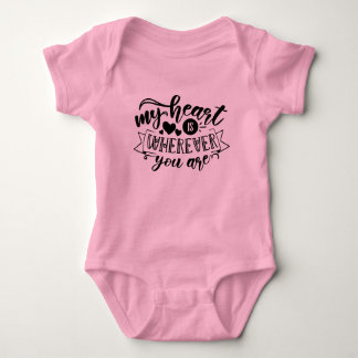 Mijn hart is waar jij bent Schattig Romantisch Bab Romper