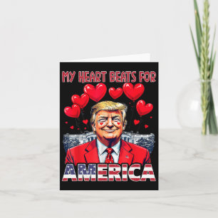Mijn hart klopt voor Amerika Trump Valentijnsdag U Kaart