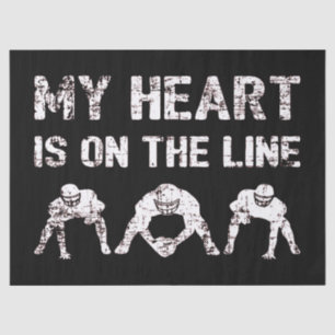Mijn hart ligt aan de lijn - Football Lineman I Tissuepapier
