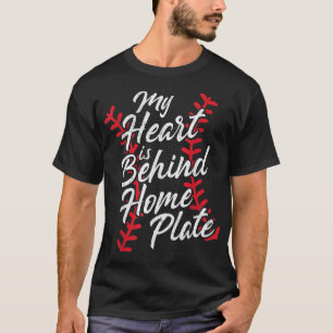 Mijn hart ligt achter het Bord van Baseball Laces T-shirt