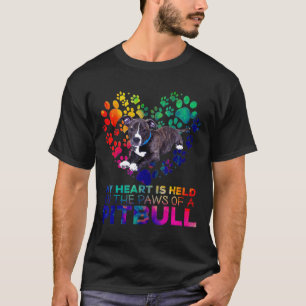 Mijn hart ligt bij de poten van een Pitbull-Nice h T-shirt