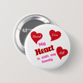 Mijn hart ligt bij mijn familie Button (Voorkant /achterkant)