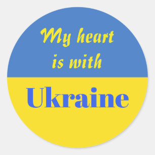 Mijn hart ligt bij Oekraïne Ronde Sticker