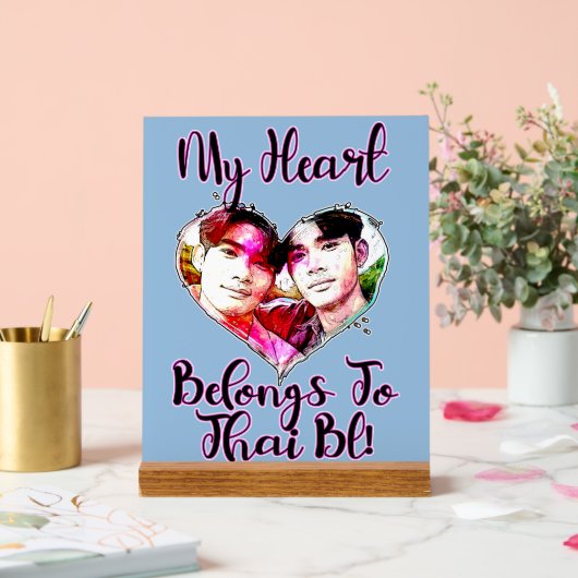 Mijn hart ligt bij Thai BL Acryl Bord (Huwelijk)