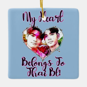 Mijn hart ligt bij Thai BL Keramisch Ornament