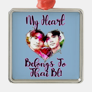Mijn hart ligt bij Thai BL Metalen Ornament