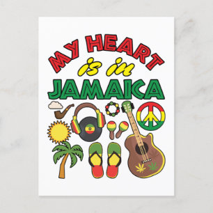 Mijn hart ligt in Jamaica Briefkaart