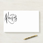 Mijn hart ligt in Kansas Jumbo Post Post-it® Notes (Op bureau)
