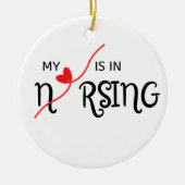 Mijn hart ligt in Nursing Ceramic Circle Ornament (Voorkant)