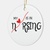 Mijn hart ligt in Nursing Ceramic Circle Ornament (Links)
