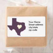 Mijn hart ligt in Texas Etiket (Insitu)